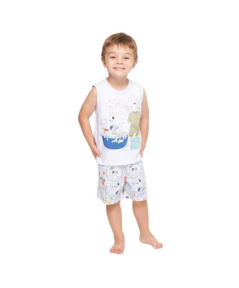 Conjunto Masculino Baby Regata Machão e Bermuda