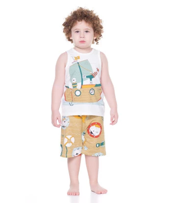 Conjunto Masculino Baby Regata e Bermuda