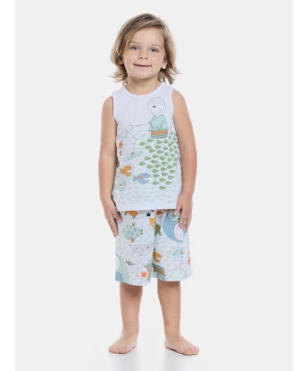 Pijama regata e bermuda