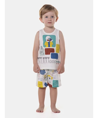 Pijama regata e bermuda