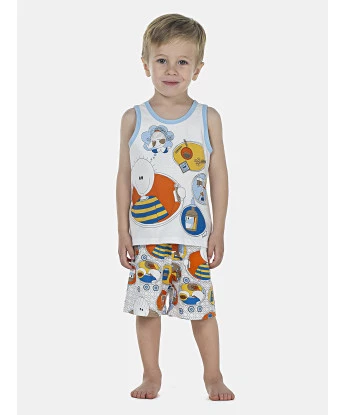 Pijama Masculino Baby Regata e Bermuda