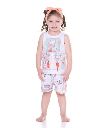 Pijama sonhart infantil regata e short  
