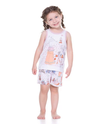 Conjunto de Pijama Infantil Sonhart regata e short Estampado