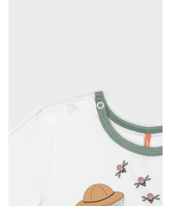 Pijama Infantil Feminino manga longa Tic-Tac e calça Bill e Pat
