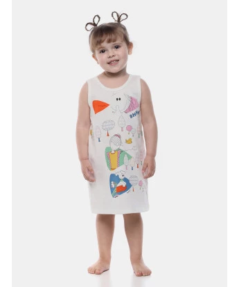 Loja Sonhart | Camisola Infantil Menina Regata Média Estampada
