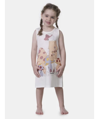 Pijamas Sonhart | Camisola Infantil Menina regata Média Estampa Pat     