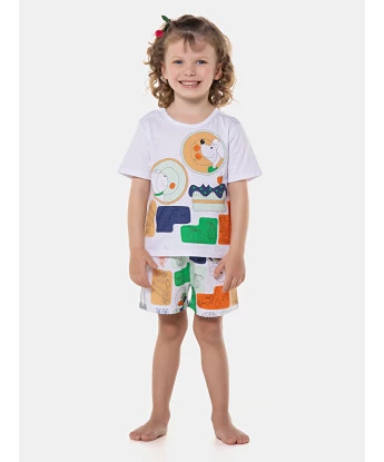 Pijama manga curta e short 