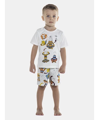 Pijama Baby Manga Curta e Short Unissex