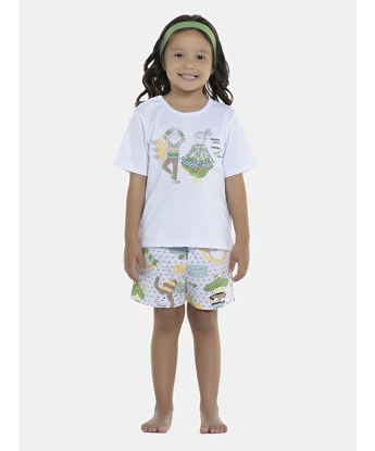 Pijama Baby Manga Curta e Short Unissex