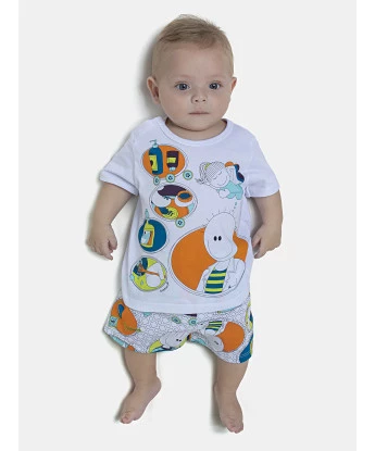 Pijama Masculino Bebe Manga Curta e Short
