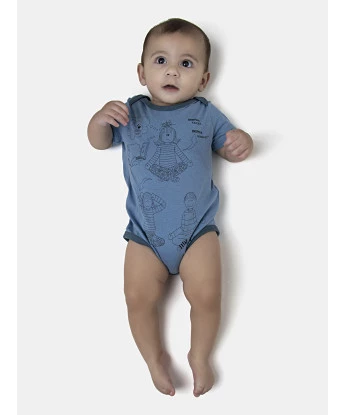 Kit Body Masculino Bebe Manga Curta