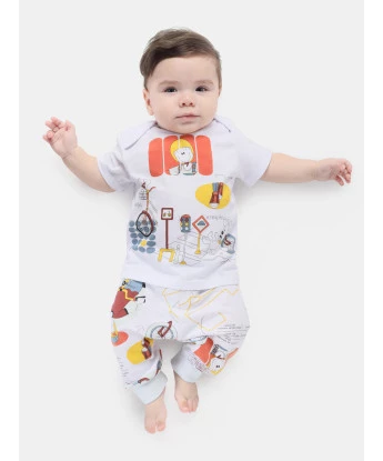 Loja Online Sonhart | Kit Mijão Longo Bebê Menino Estamapado