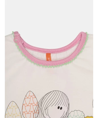 Pijama Bebê Menina Manga Curta e Short Pat e Annie