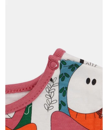 Loja sonhart Homewear Macacão Manga Longa Tic-Tac Bebê Menina Estampado