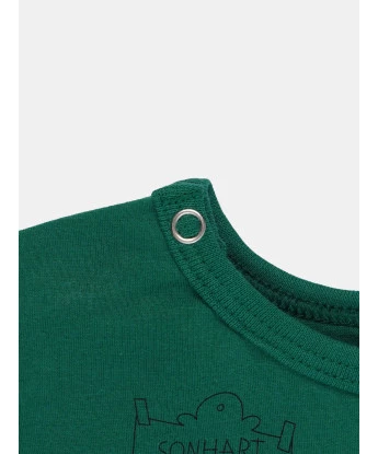 Pijama Bebê Manga Longa Tic-Tac e Calça Estampada Unissex