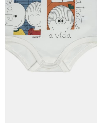 Body Bebe Manga Curta Unissex 