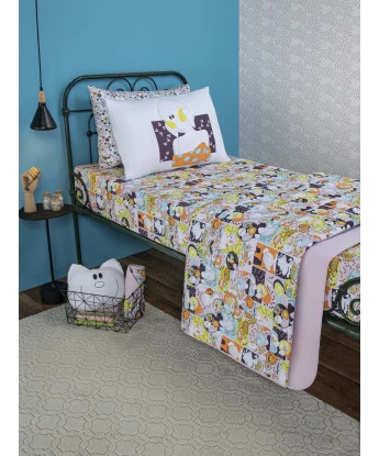 Lençol Elástico com Fronhas Berço Feminino