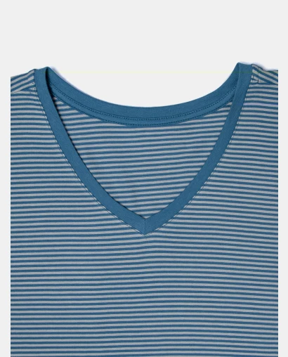 Pijama Masculino Adulto Manga Curta e Short Decote V