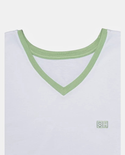 Pijama Masculino Adulto Manga Curta Decote V e Short