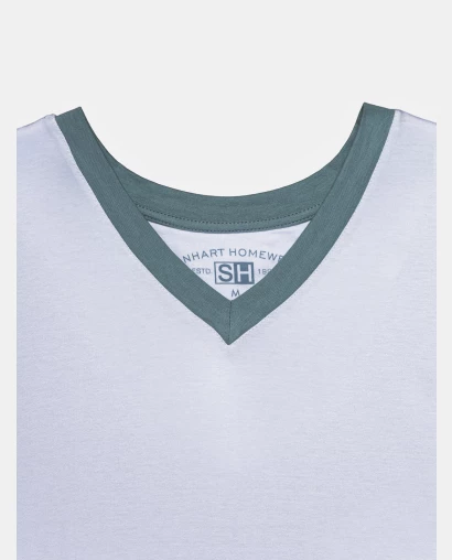 Pijama Masculino Adulto Manga Curta Decote V Short