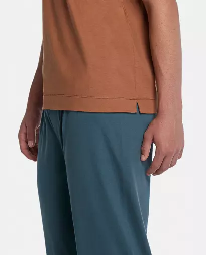 Pijama Masculino Adulto Manga Curta e Calça