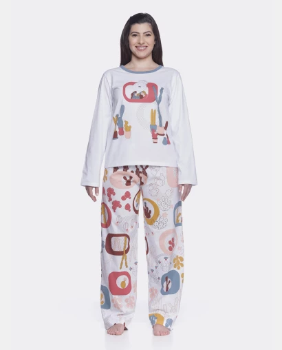Conjunto Feminino Adulto Manga Longa e Calça