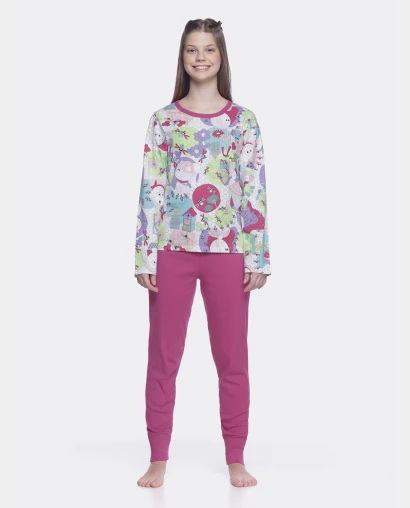Pijama manga longa e calça    