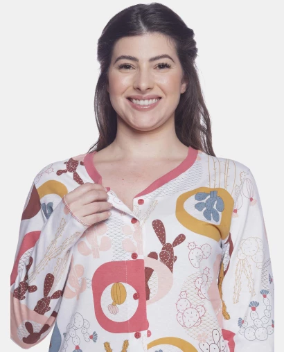 Homewear manga longa e calça       