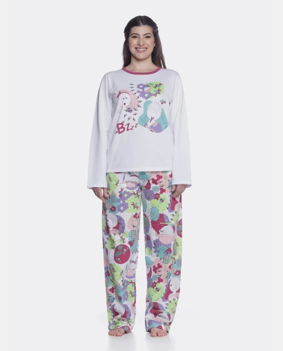 Conjunto Feminino Adulto Manga Longa e Calça Moletinho