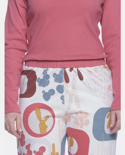 Conjunto Feminino Adulto Manga Longa e Calça Moletinho