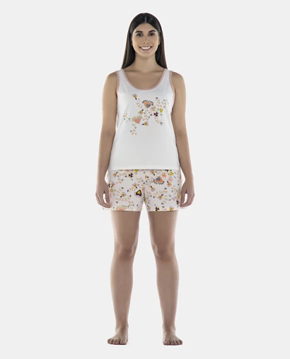 Pijama Feminino Adulto Regata e Short