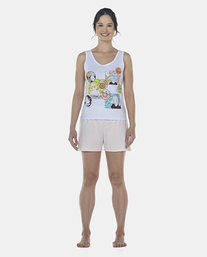Pijama Feminino Adulto Regata e Short