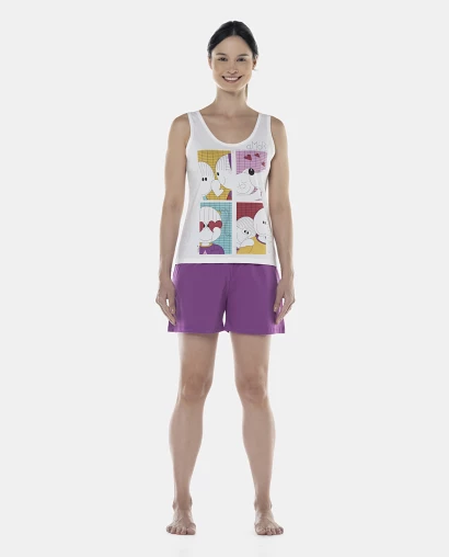 Pijama Feminino Adulto Regata e Short