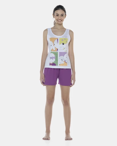 Pijama Feminino Adulto Regata e Short