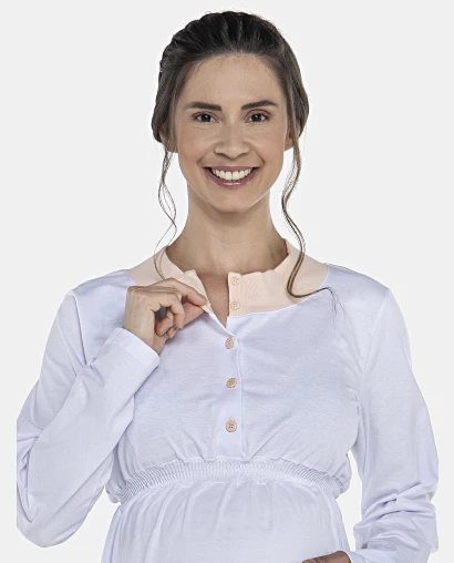 Pijama Feminino Gestante Manga Longa e Calça