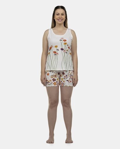 Pijama Feminino Adulto Regata e Short