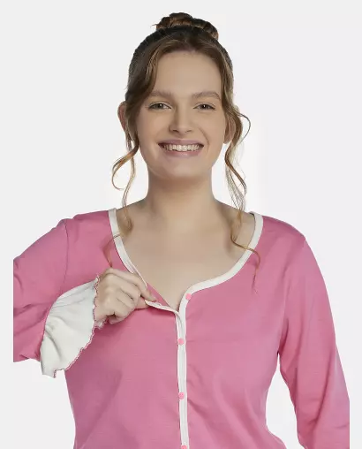 Pijama Feminino Adulto Manga Longa e Calça