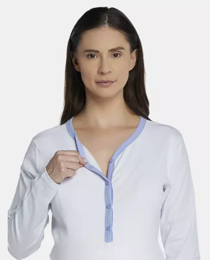 Pijama Feminino Adulto Gestante Manga Longa e Calça