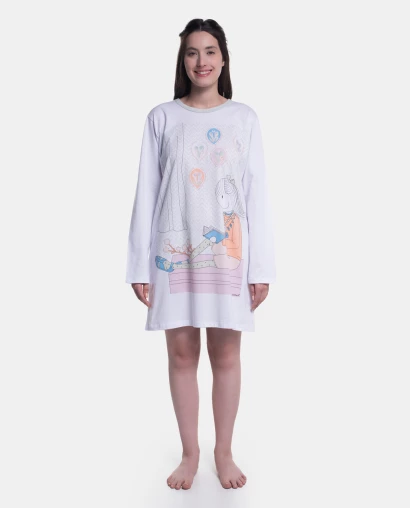 pijama Camisão Manga Longa feminino