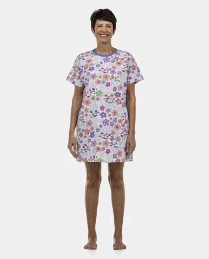 Camisão Feminino Adulto Manga Curta