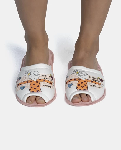 Pantufa Feminina Adulto Com Abertura 