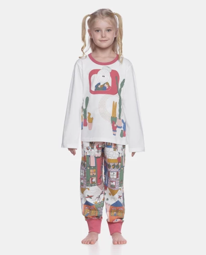 Pijama manga longa e calça 