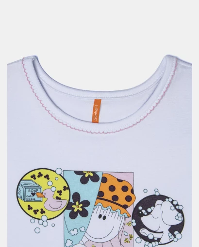 Pijama Feminino Kids Manga Curta e Short