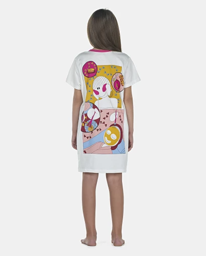 Camisão Feminino Kids Manga Curta