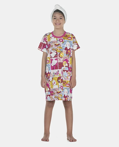 Camisão Feminino Kids Manga Curta
