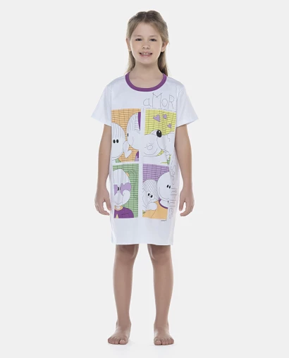 Camisão Feminino Kids Manga Curta