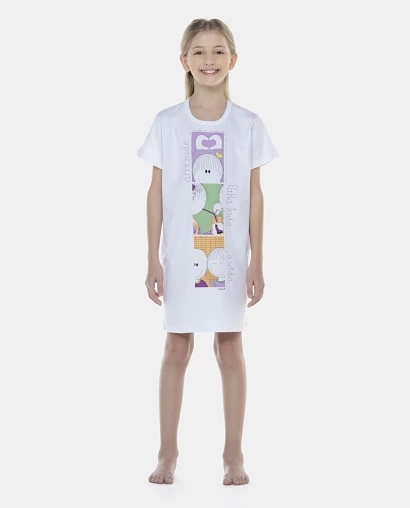Camisão Feminino Kids Manga Curta