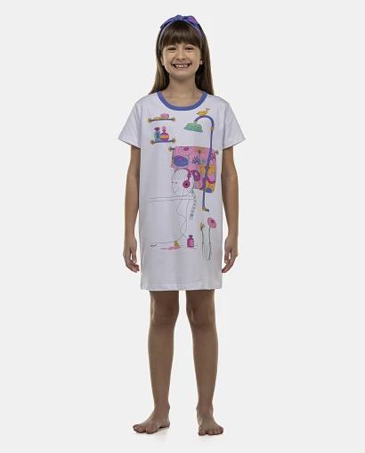 Camisão Feminino Kids Manga Curta