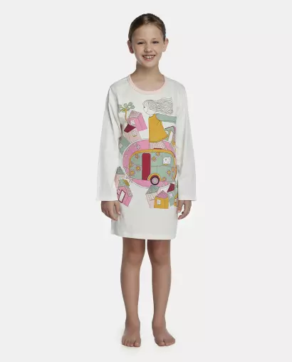 Camisão Feminino Kids Manga Longa