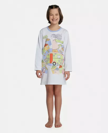 Camisão Feminino Kids Manga Longa